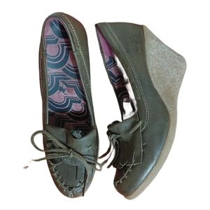 Fly London Brown Leather Wedges Women'svsize 8 EU 38